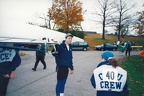 Tuck Pescosolido talking to coxswain Stacie Ringleb
